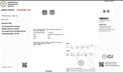 18 Karat Weißgold Doppel Halo-Ohrstecker mit 1,31 Karat natürlichen Diamanten