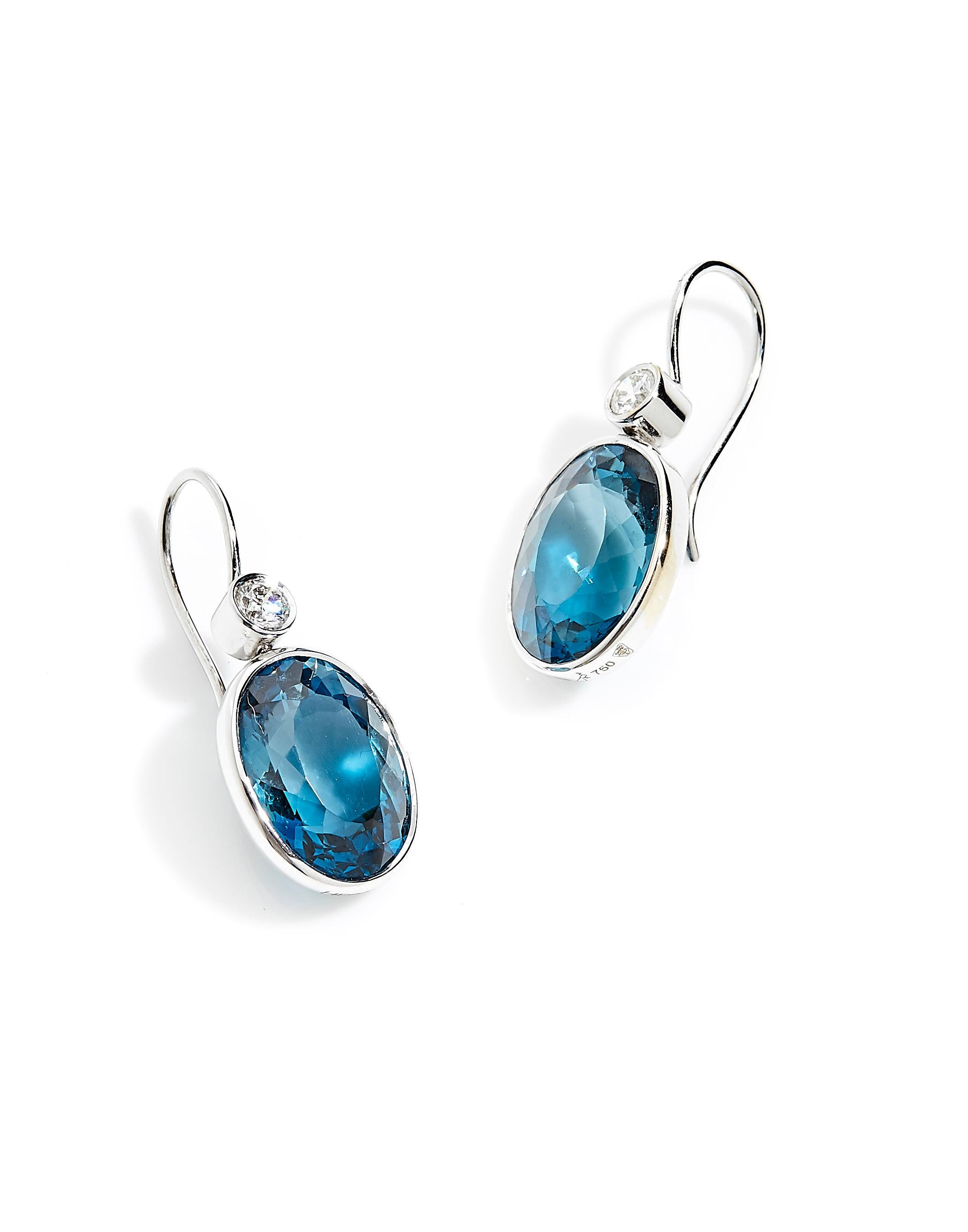 blue topaz dangle earrings