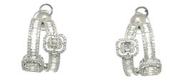 18K White Gold Earrings with Diamonds