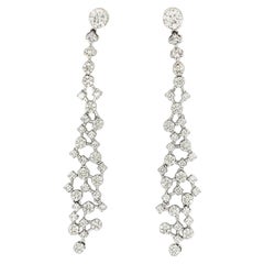18K White Gold Earrings with Diamonds