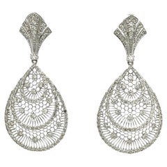 18K White Gold Earrings with Diamonds
