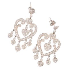 18K White Gold Earrings with Natural Diamonds