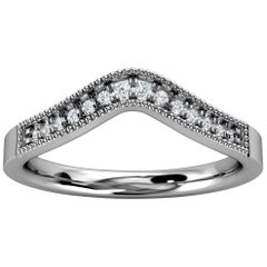 18k White Gold Eleanor Curve Diamond Ring '1/10 Ct. tw'