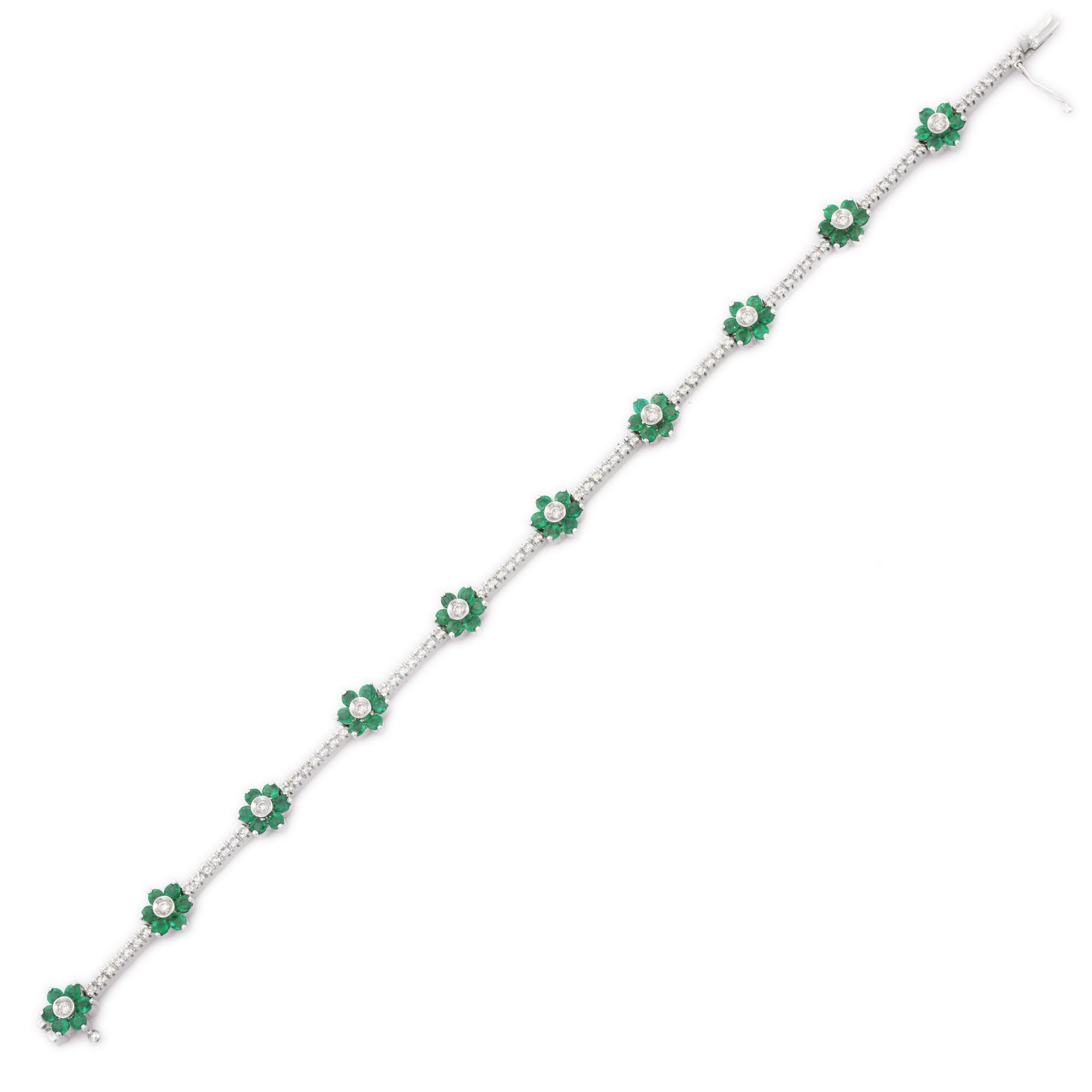 emerald charm bracelet