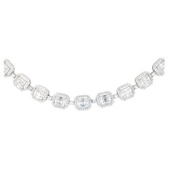 Material	18k White Gold Diamonds Weight	Approximately 15.21ct of Natural Diamond
