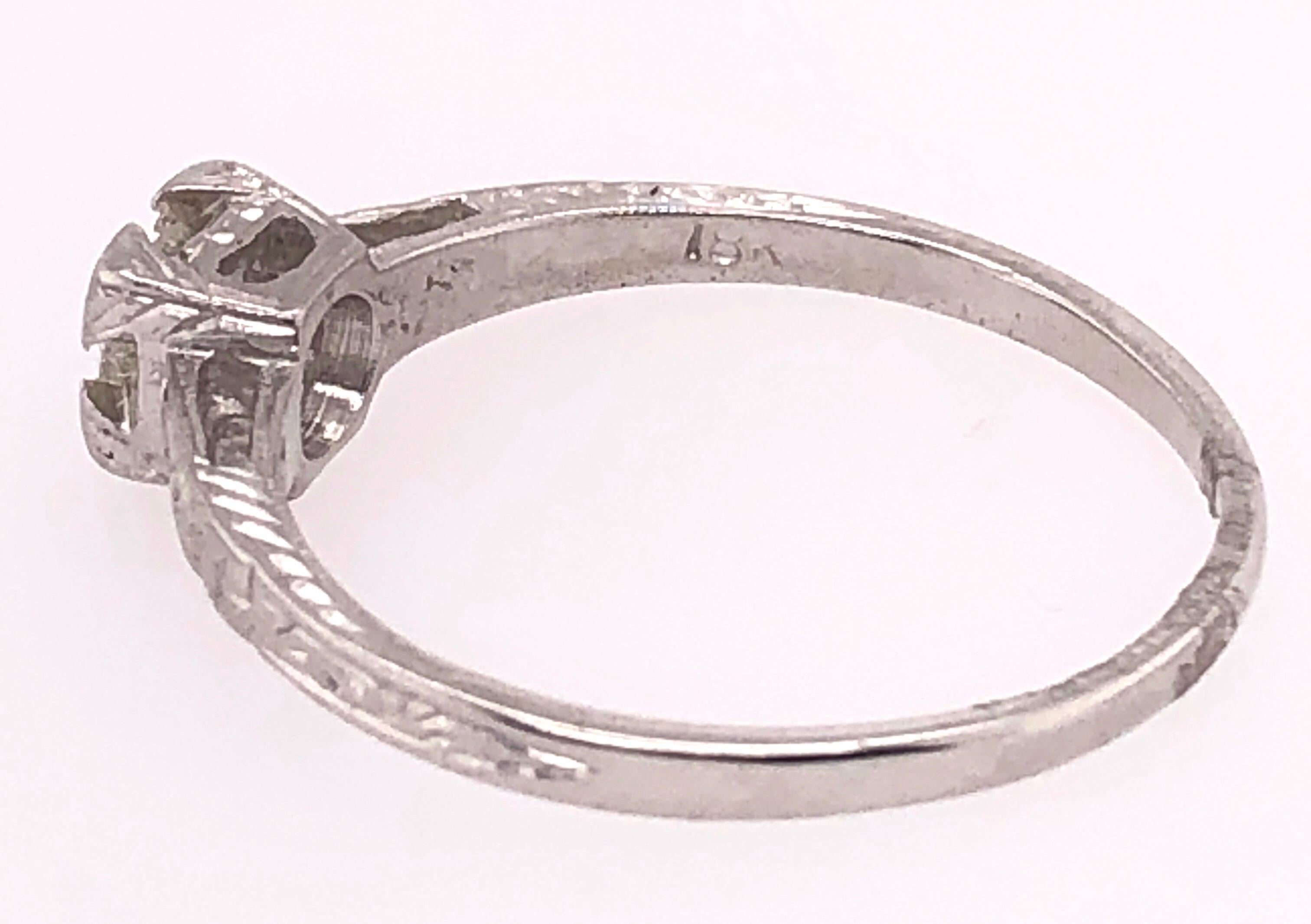 18 Karat Weißgold Verlobungsring oder Brautring 0,25 Gesamtgewicht Diamant (Rundschliff) im Angebot