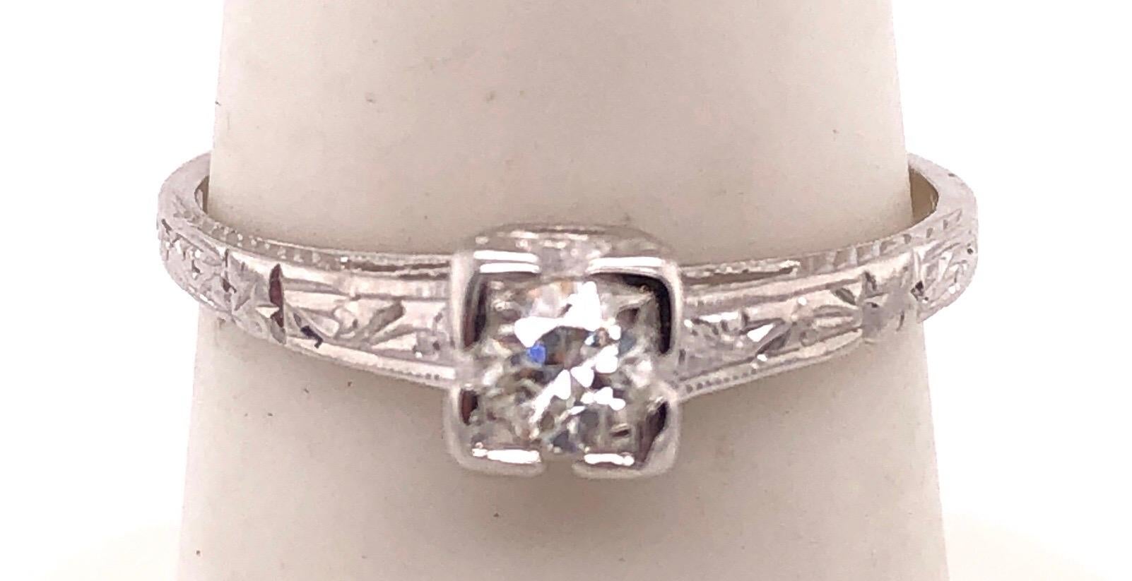 18 Karat White Gold Engagement Ring or Bridal Ring 0.25 Total Diamond Weight For Sale 1