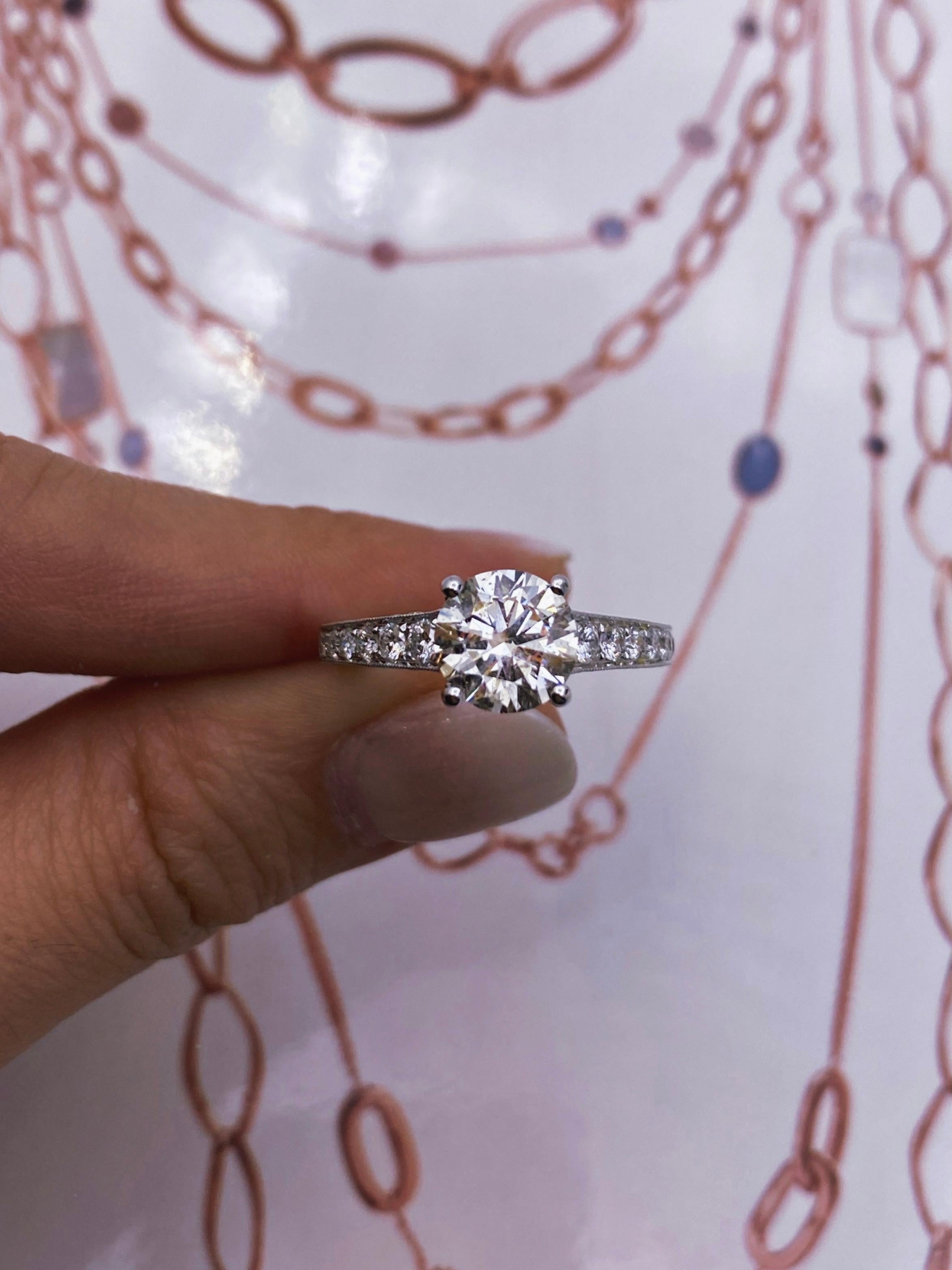 For Sale:  18k White Gold Engagement Ring with 2.25ct Diamonds 2