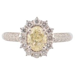 Verlobungsring aus 18 Karat Weißgold mit natürlichen Diamanten