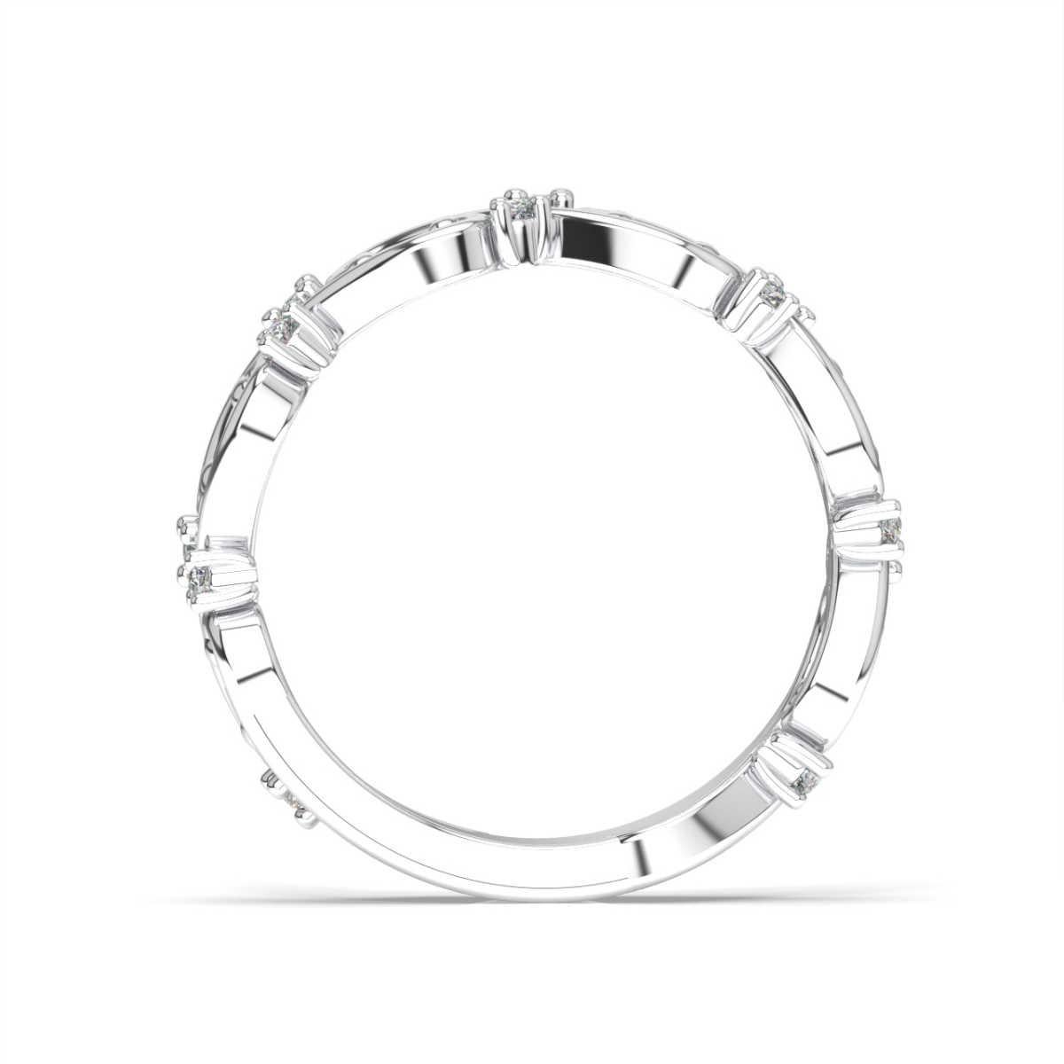 Cet anneau présente des brins de métal précieux délicat entrelacés entre des diamants ronds brillants. Découvrez la différence !

Détails du produit : 

Couleur de la pierre centrale : BLANC
Type de pierre latérale : DIAMANT NATUREL
Forme de la