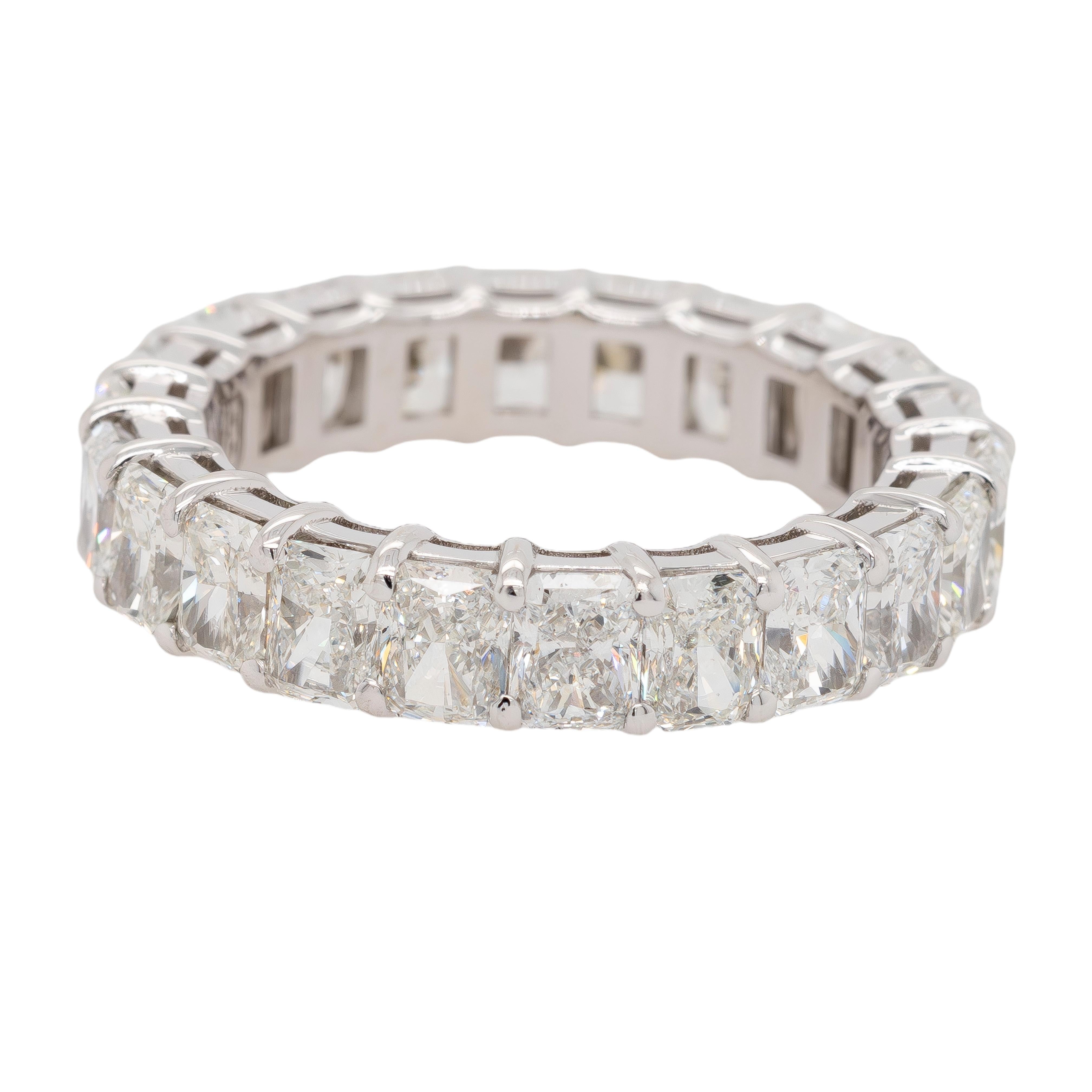 Women's or Men's 18K White Gold Eternity Band For Sale