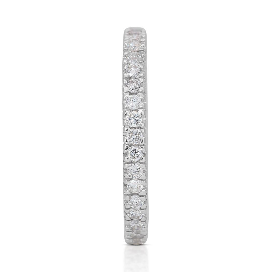 Women's 18k White gold Eternity Band Ring with 0.76 total carat Natural Diamonds