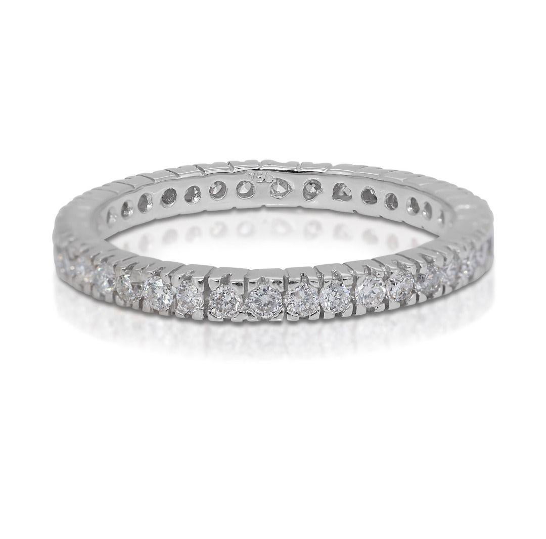 18k White gold Eternity Band Ring with 0.76 total carat Natural Diamonds 2