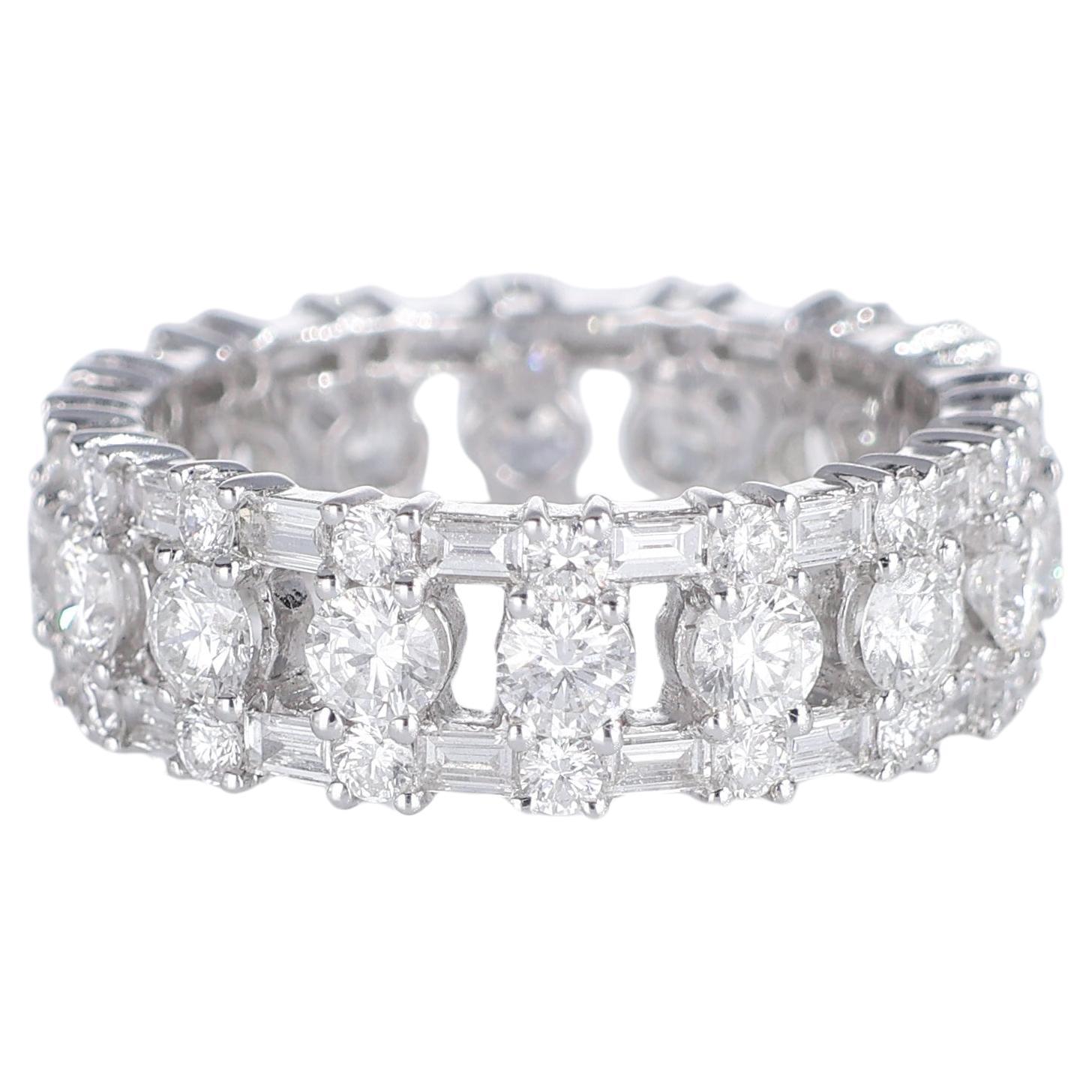 18K White Gold Eternity Ring with Diamonds