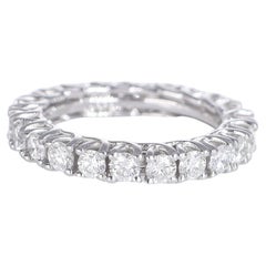 Anello Eternity in oro bianco 18 carati con diamanti bianchi Nature