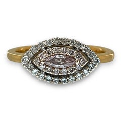 18k Oro Blanco Marquesa Rosa Fancy Dia/ RIng