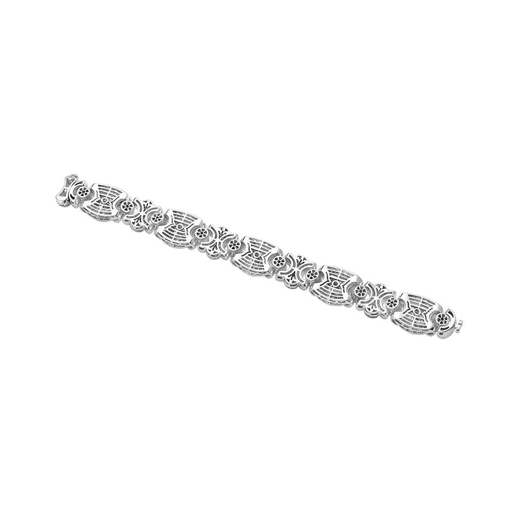 18 Karat Weißgold Mode-Diamantarmband (Moderne) im Angebot