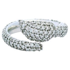 18k White Gold Fashion Ring with Diamonds 5US