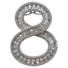 18k White Gold Figure 8 Diamond Pendant