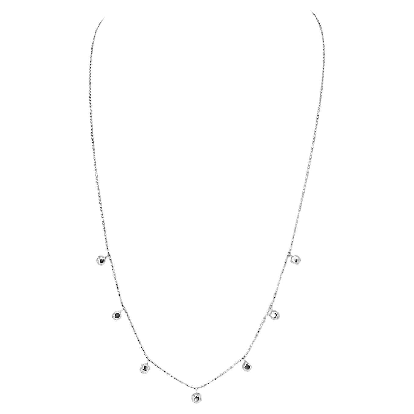 18 Karat Weißgold schwebende Diamant-Halskette mit 1,2 Karat natürlichen Diamanten, IGI-zertifiziert Damen