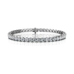 18 Karat Weißgold Vier Zacken Diamant-Tennisarmband '8 Ct .tw'