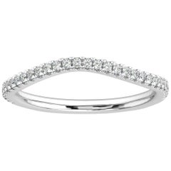 18K White Gold Frances Petite Curve Diamond Ring '1/5 Ct. tw'