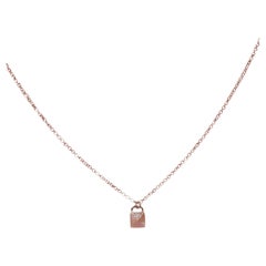 18k White Gold Freshwater Pearl Lock Diamond Necklace