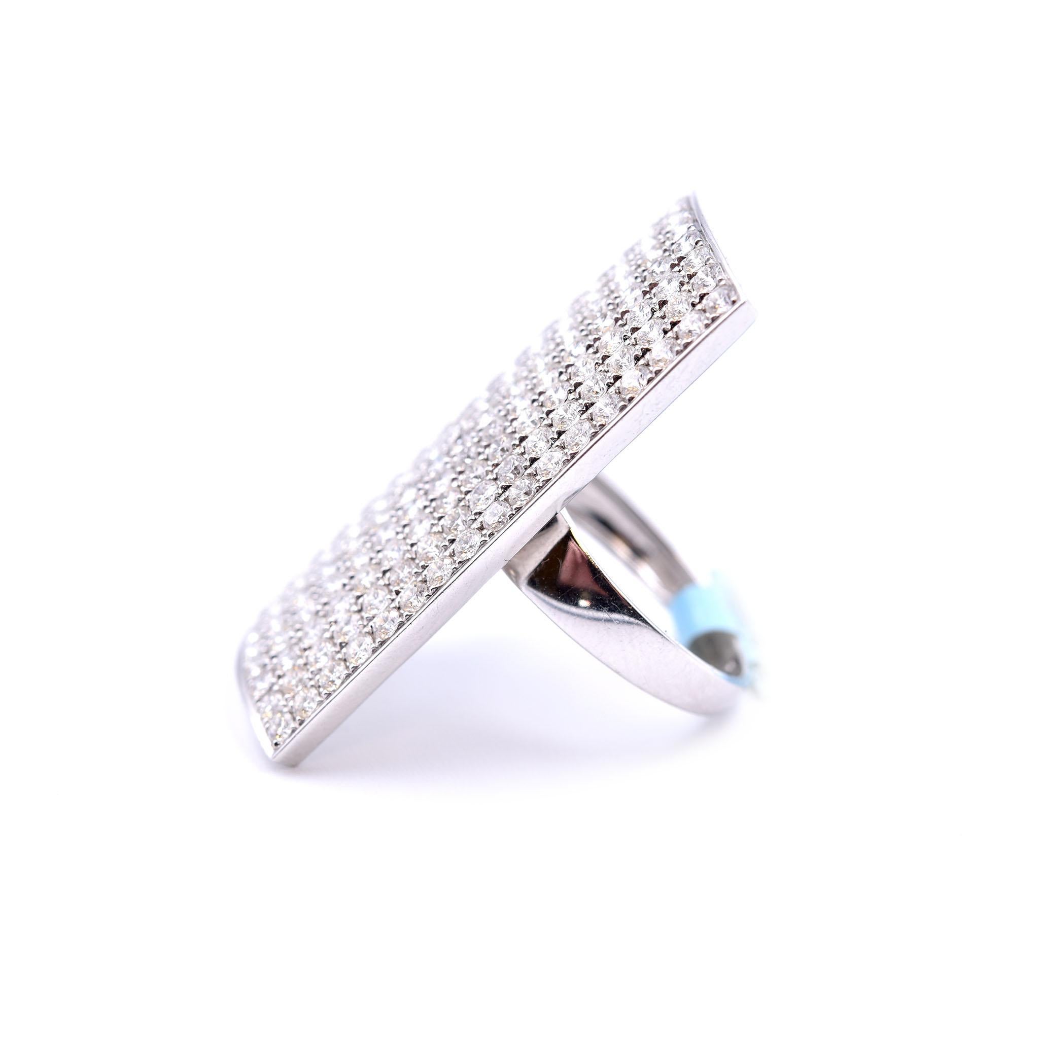 diamond rectangle ring