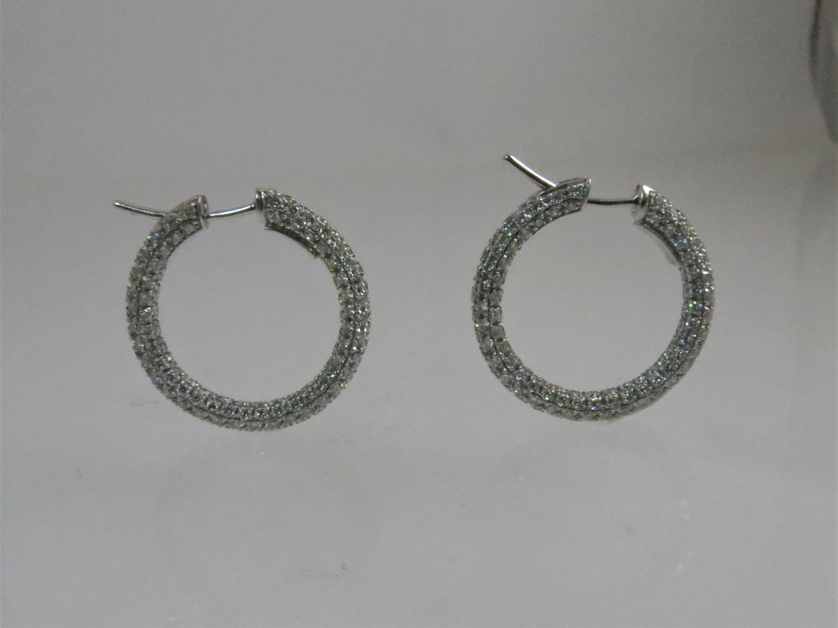 eleganza diamond hoop earrings
