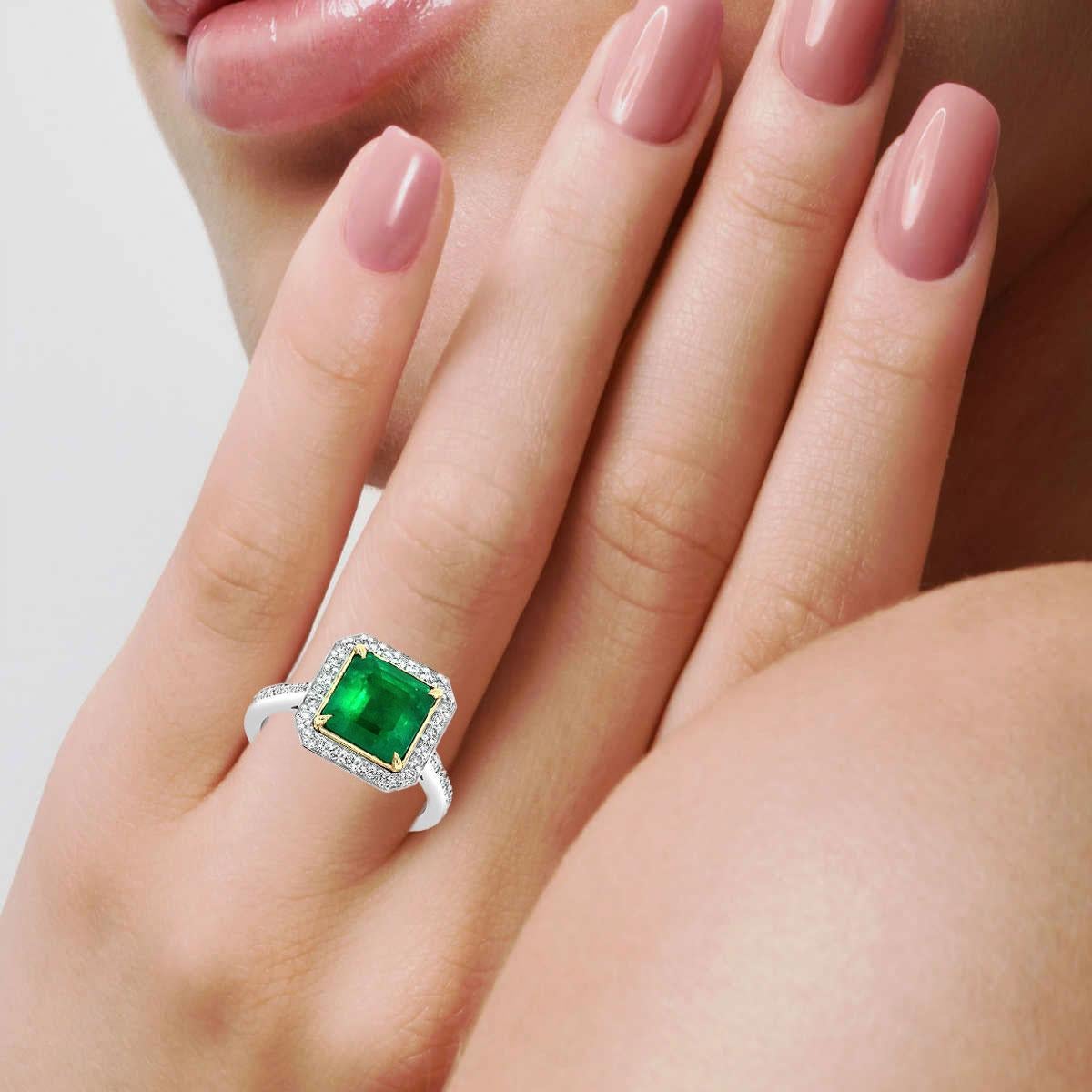 square green diamond ring