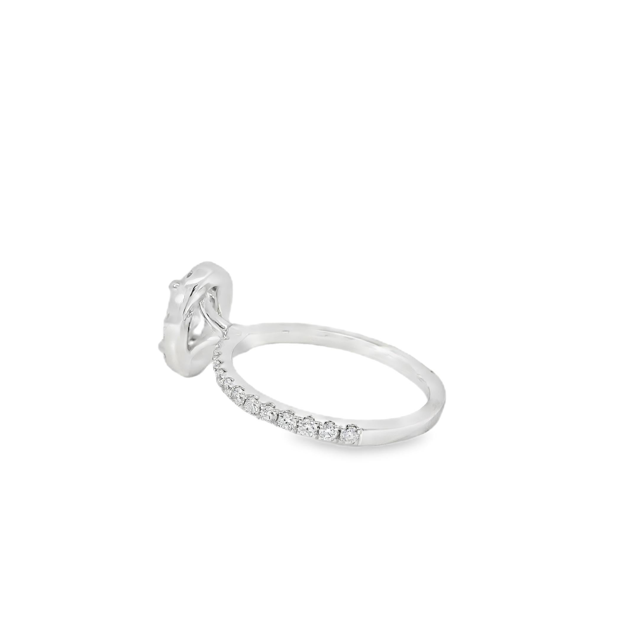 18k Weißgold GIA zertifiziert 0,70ct Oval Cut Diamond Verlobungsring im Angebot 5