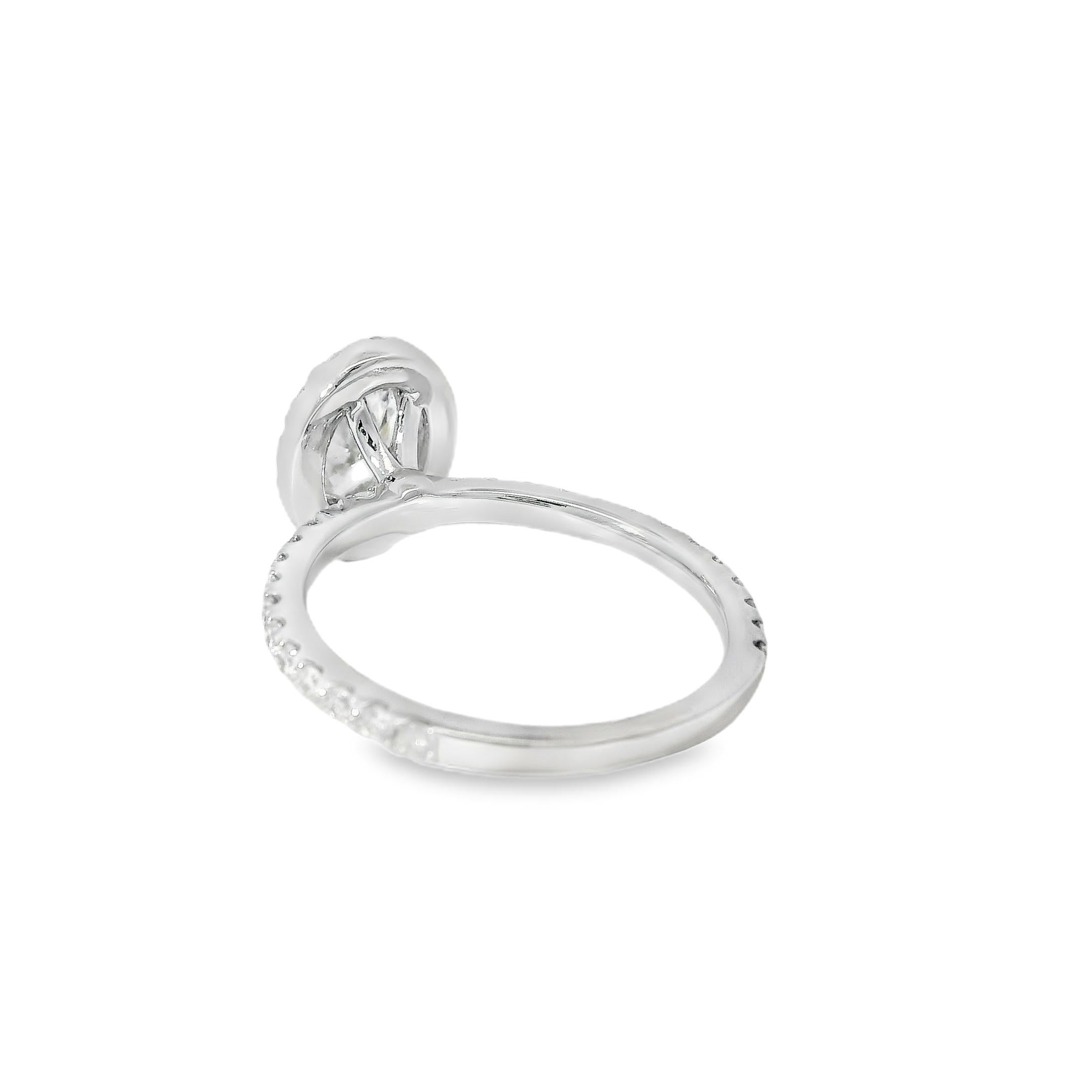 18k Weißgold GIA zertifiziert 0,70ct Oval Cut Diamond Verlobungsring im Angebot 6