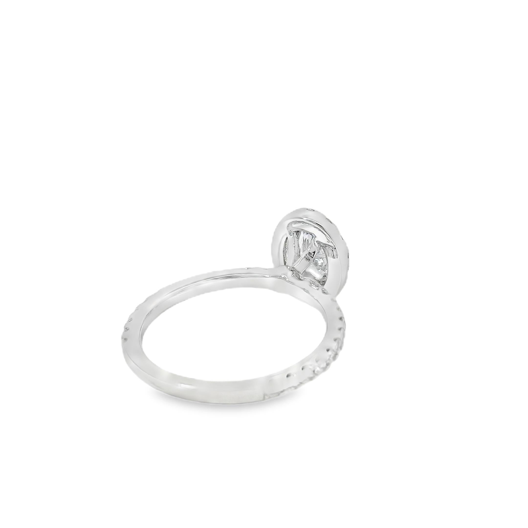 18k Weißgold GIA zertifiziert 0,70ct Oval Cut Diamond Verlobungsring im Angebot 11