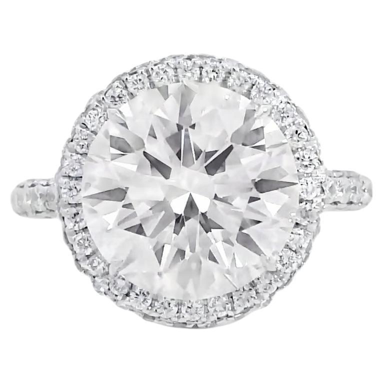 18k White Gold GIA Certified 4.40ct Diamond Engagement Ring