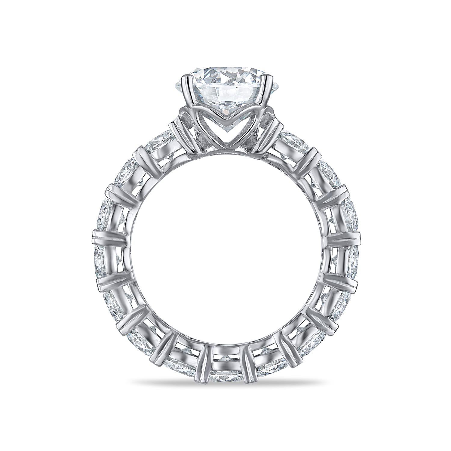 GIA Certified Natural Flawless Round Diamond Eternity Ring In New Condition In Boca Raton, FL
