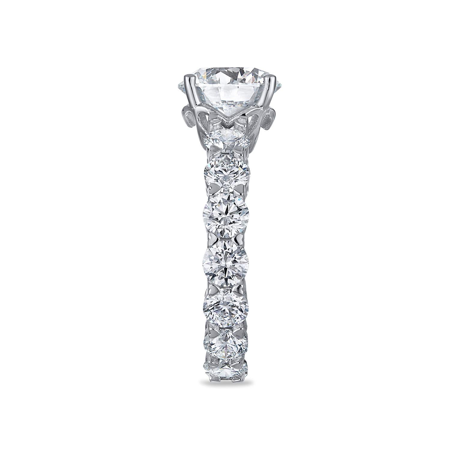 Women's or Men's GIA Certified Natural Flawless Round Diamond Eternity Ring