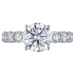 GIA Certified Natural Flawless Round Diamond Eternity Ring