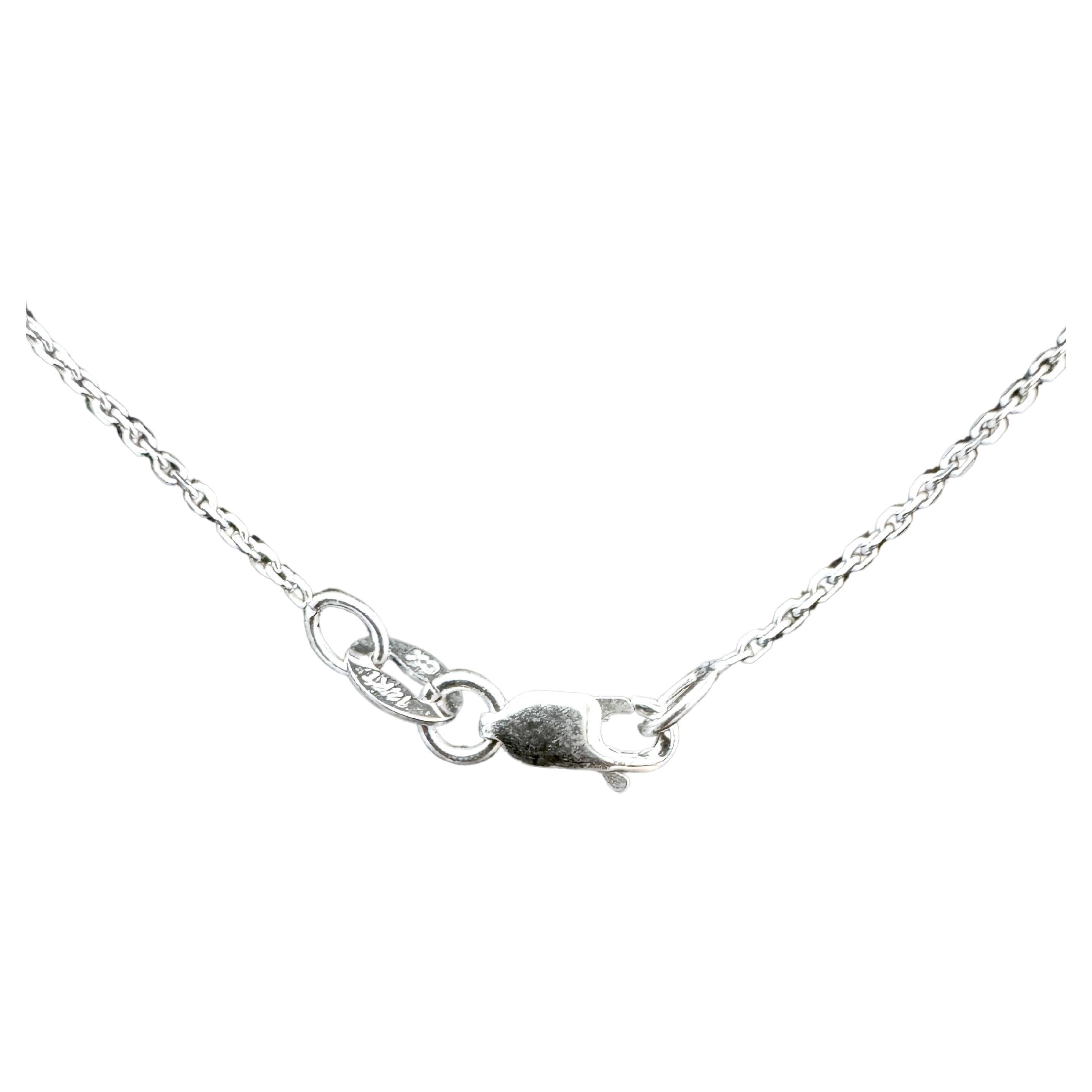 Baguette Cut 18k White Gold GIA Certified Diamond Cross Pendant Necklace For Sale