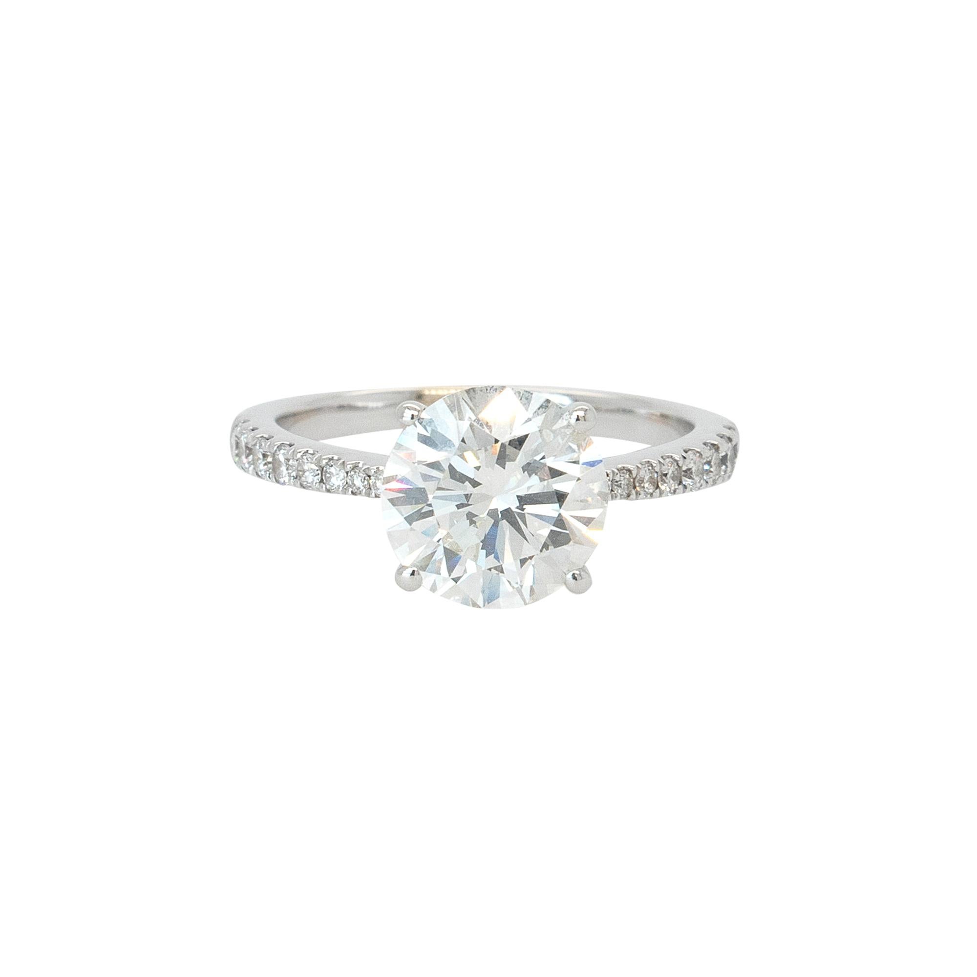 Anello di fidanzamento con diamante certificato GIA in oro bianco 18 carati in vendita 5
