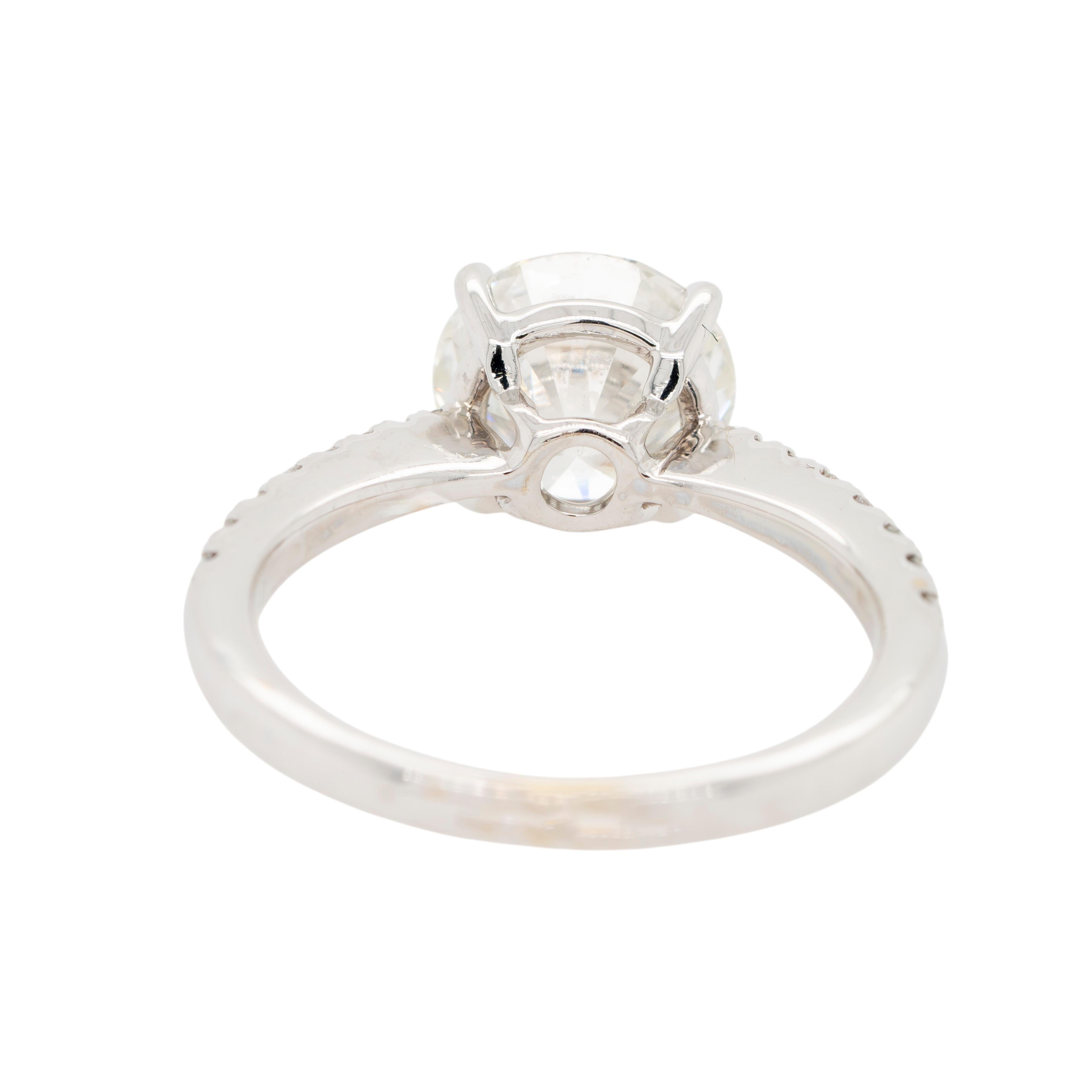 Anello di fidanzamento con diamante certificato GIA in oro bianco 18 carati In condizioni Nuovo in vendita a Boca Raton, FL