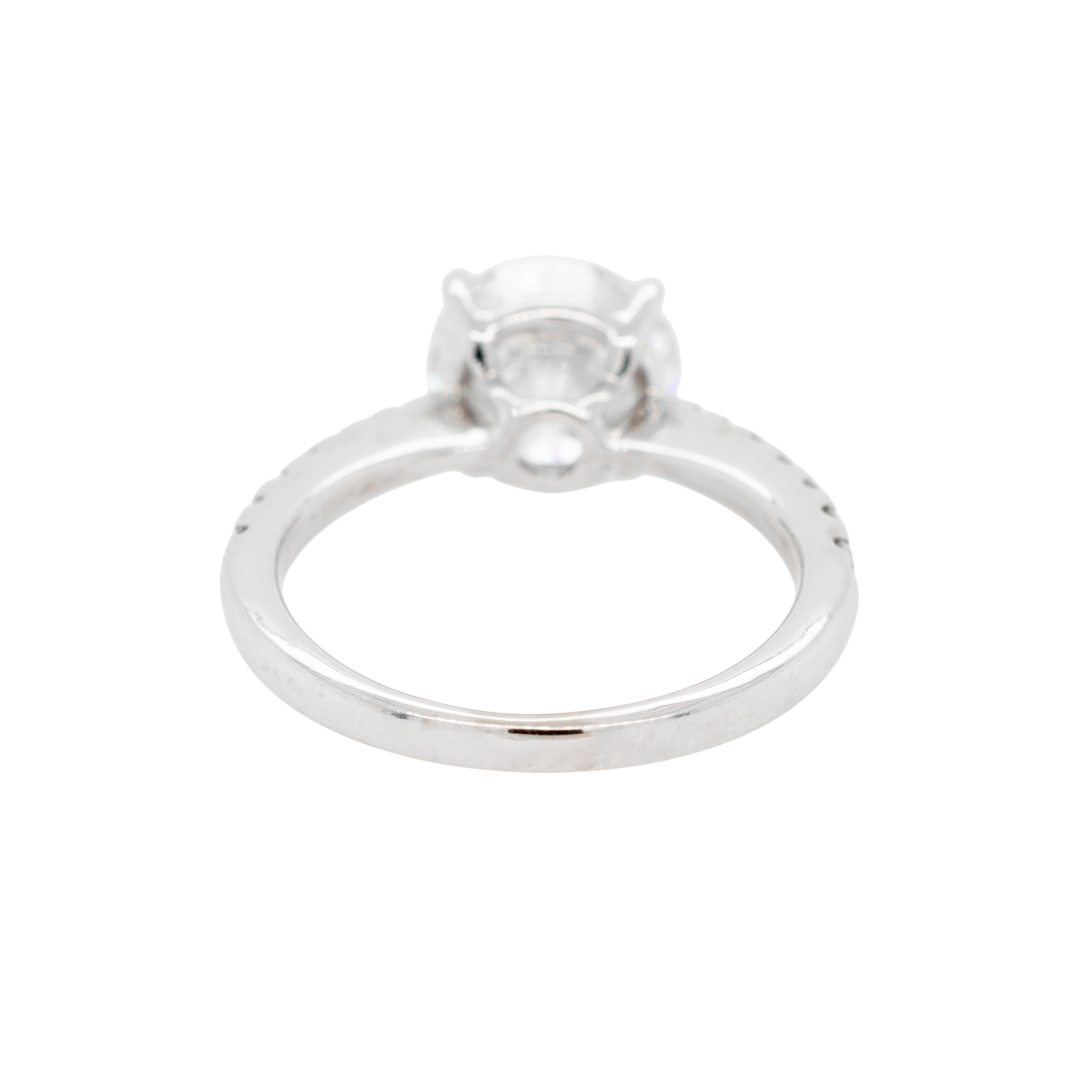 da uomo o donna Anello di fidanzamento con diamante certificato GIA in oro bianco 18 carati in vendita