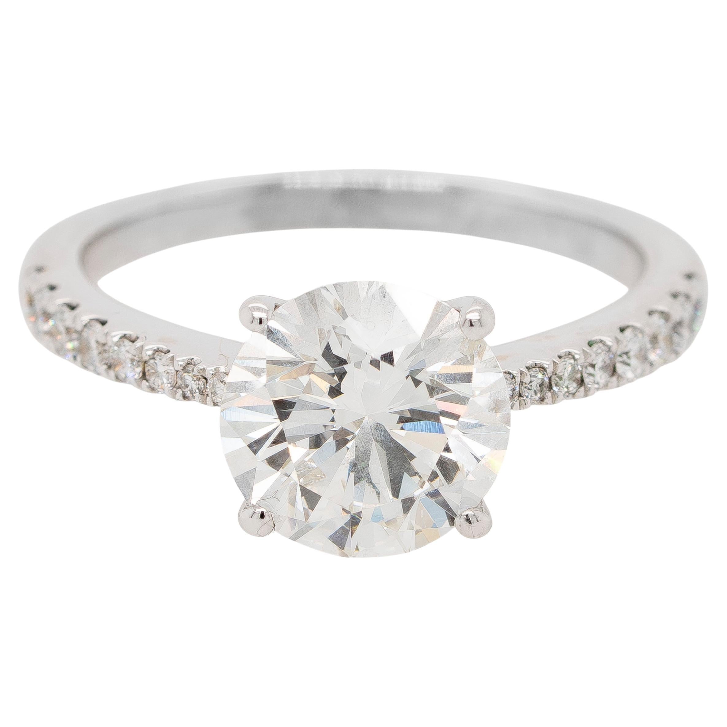 18k White Gold GIA Certified Diamond Engagement Ring