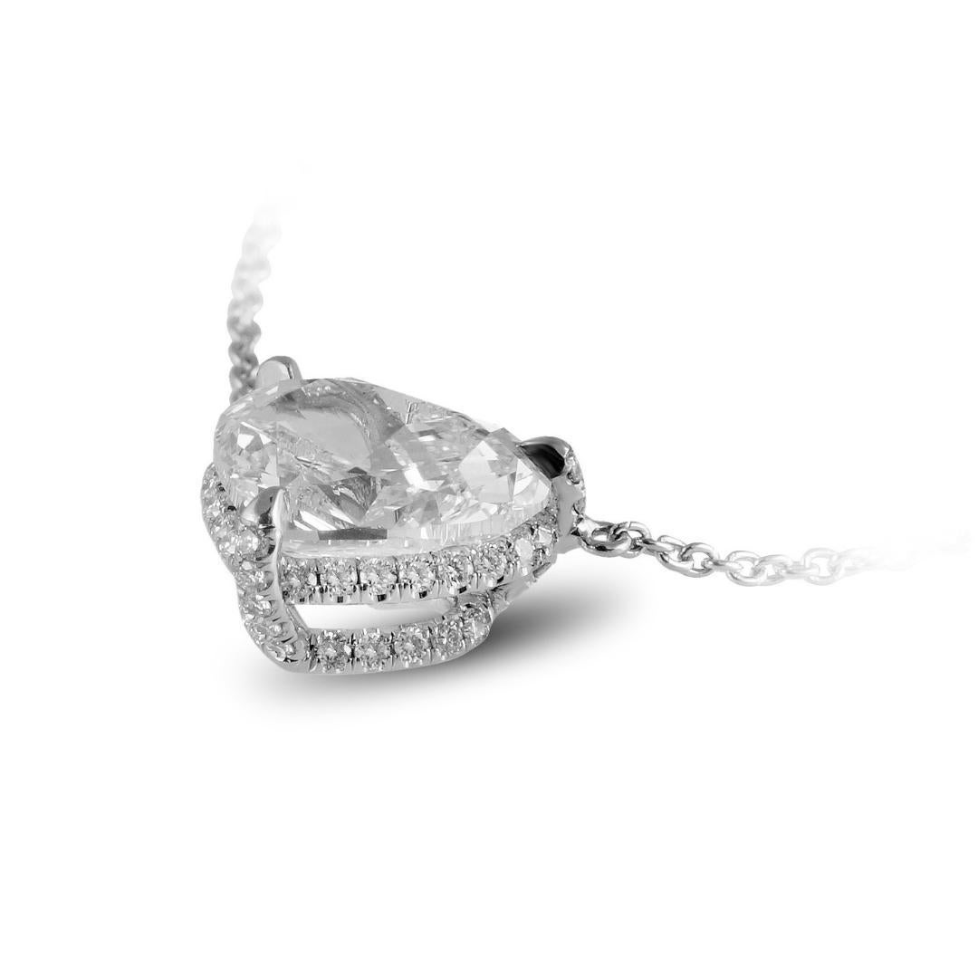 tiny heart diamond necklace