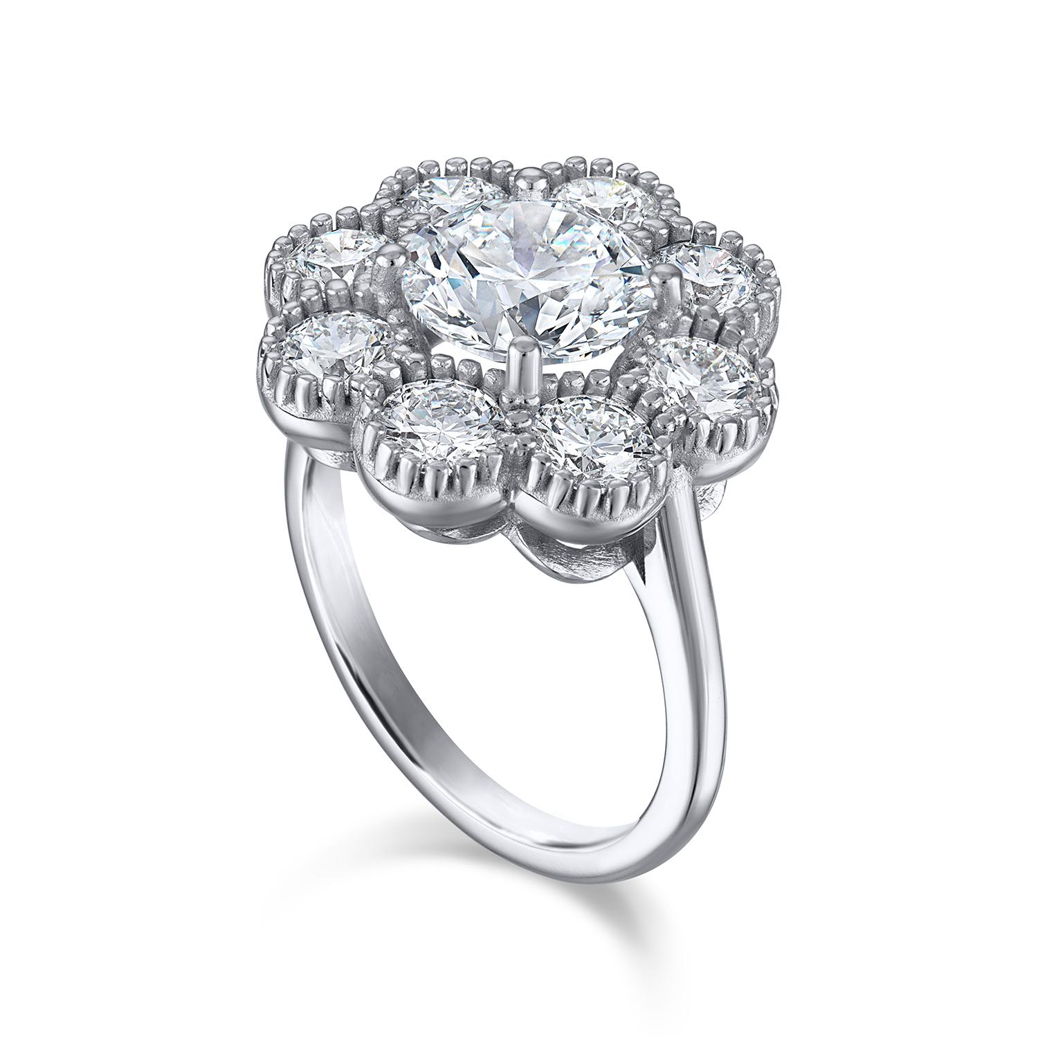 GIA Certified Natural Round Diamond Ring In New Condition In Boca Raton, FL