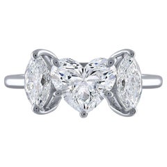GIA Certified Natural Flawless Heart Shaped Diamond Ring