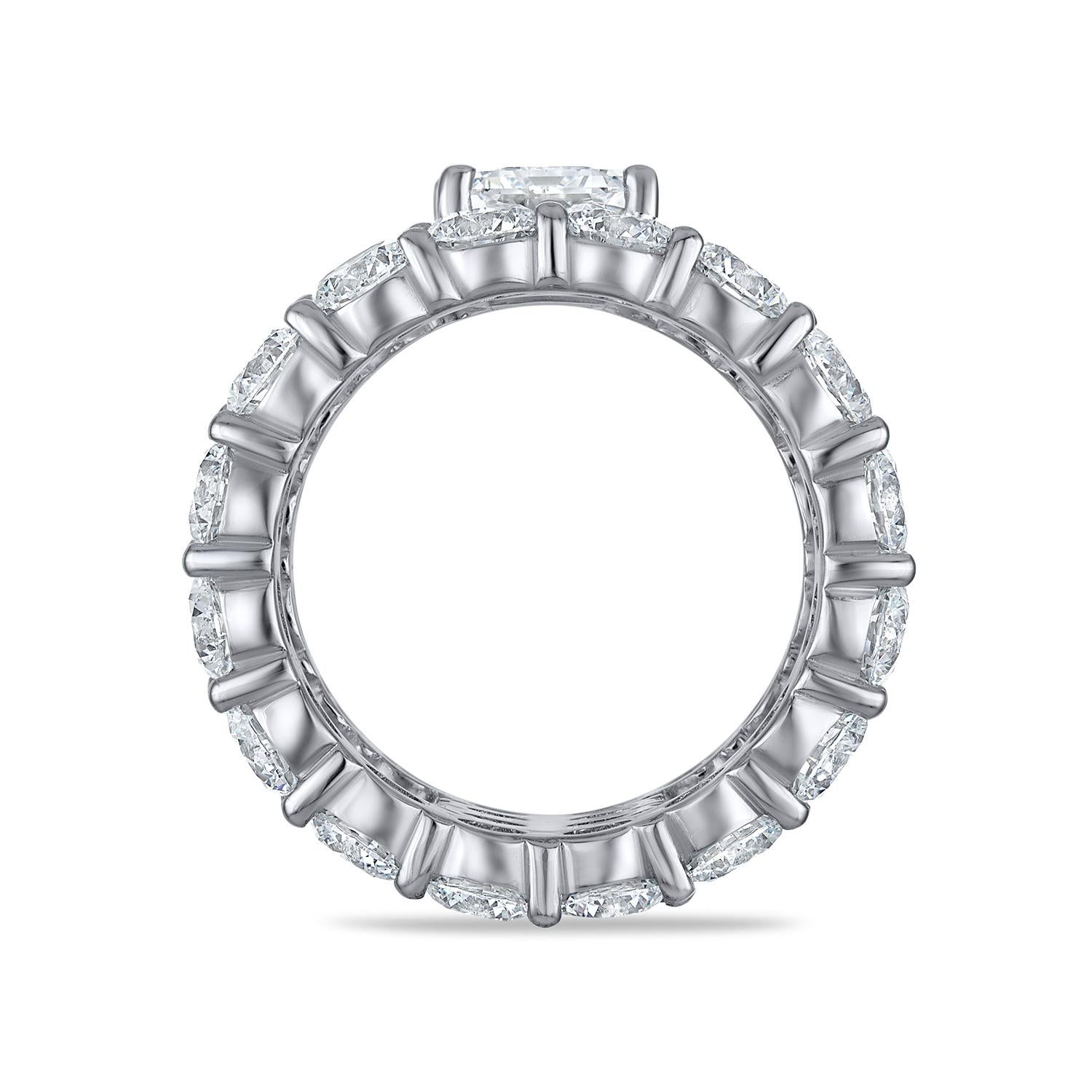 GIA Certified Natural Flawless Diamond Double Eternity Ring 3