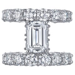 GIA Certified Natural Flawless Diamond Double Eternity Ring