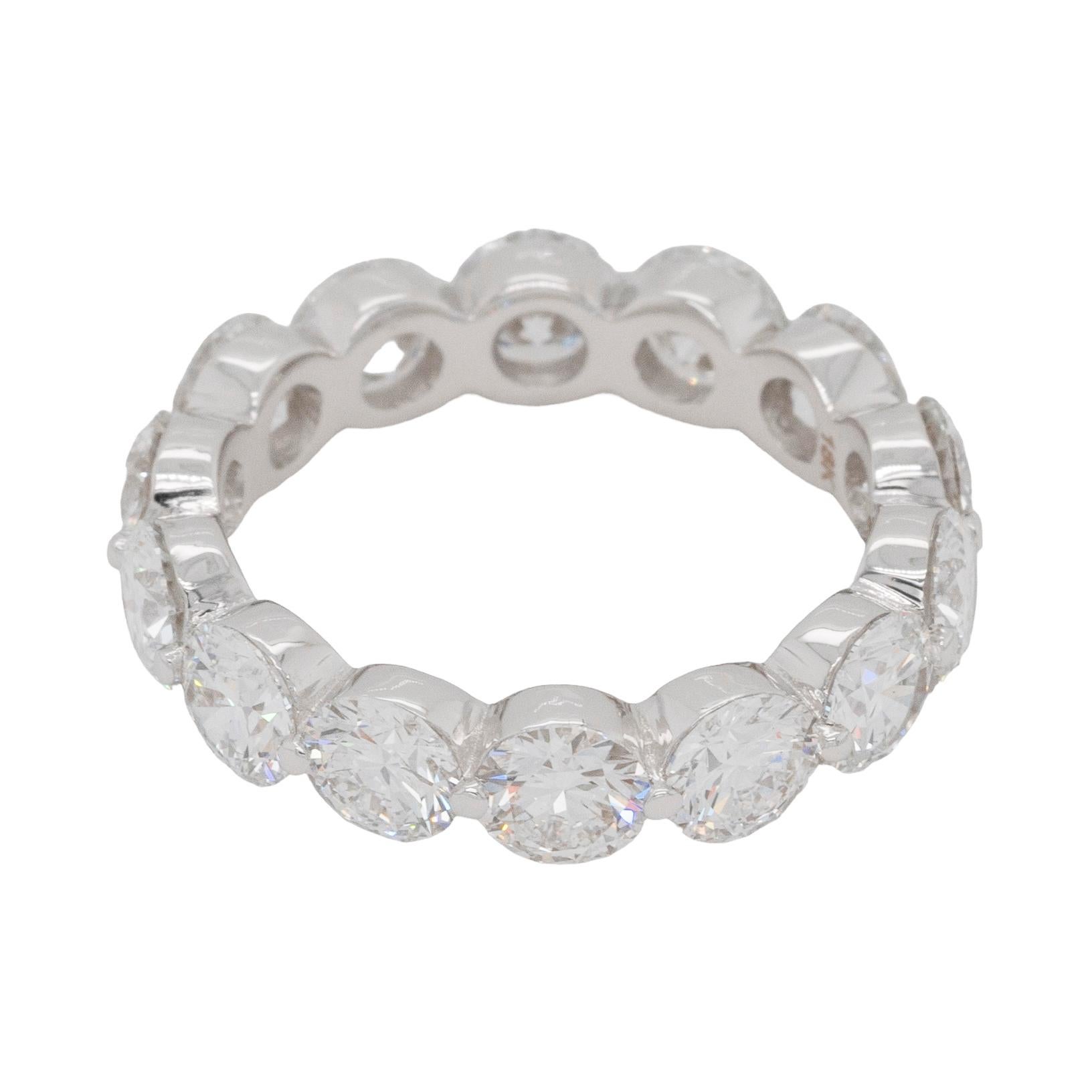 Women's or Men's GIA Certified Natural Flawless Round Diamond Eternity Ring
