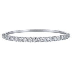 Pulsera de oro blanco de 18 quilates con diamantes naturales sin defectos internos certificados por el GIA