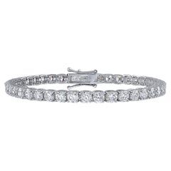 18k White Gold GIA Certified Natural Internally Flawless Diamond Tennis Bracelet
